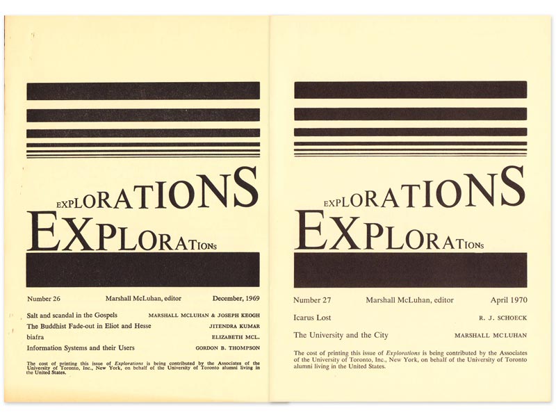 Explorations in Communication issue offprints (issues 26 and 27)